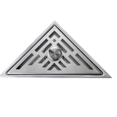 China Modern Home Bathroom Triangle Large Traveling Stainless Steel Floor Drain for sale