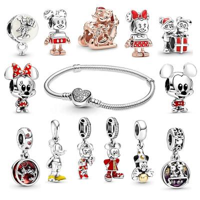 China Hiphop 2022 Luxury 925 Sterling Silver Disneyer Park Charm Beaded Fit For Women Pandorar charm bracelet DIY designer bracelet for sale