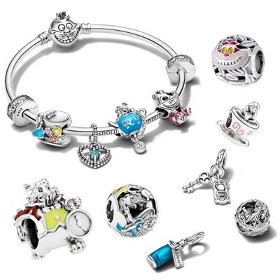 China Hot Selling Pan 925 Hiphop Pan Original Silver Charm Bracelet High Quality Silver Fashion Fine Jewelry for sale