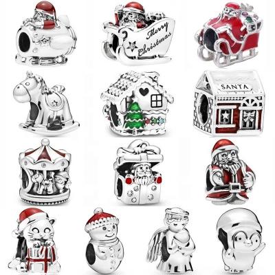 China High Quality Original Hiphop 100% 925 Sterling Silver Christmas Gift Charm Dangle Beads for Diy Bracelets with ALE Logo for sale