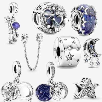 China Hiphop Latest Hot Selling Original 925 Sterling Silver Glamor Planet Astronaut Costume Charm Bracelet Jewelry For Women for sale