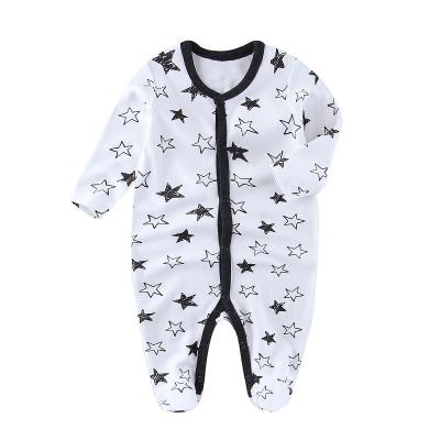 China Fashionable Wholesale Plain Printed Baby Creeper 100% Cotton Newborn Baby Clothes for sale