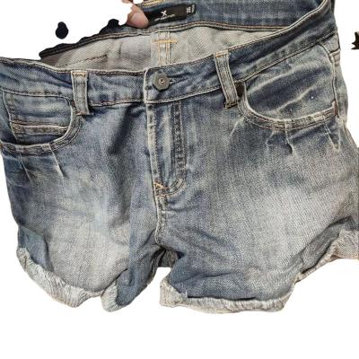 China Fashionable Bulk Wholesale Clothing Second Hand Mens Jeans Pants Womens Used Denim Shorts Ripped Jeans for sale