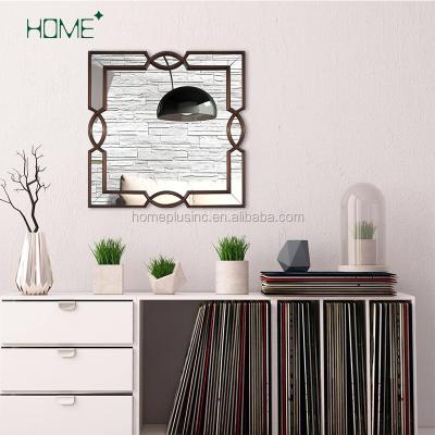 China Modern Decorative Square Wall Framed Mirror Bronze for sale