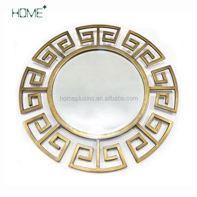 China New Style Design Modern Metal Iron Framed Decorative Art Wall Mirror for sale