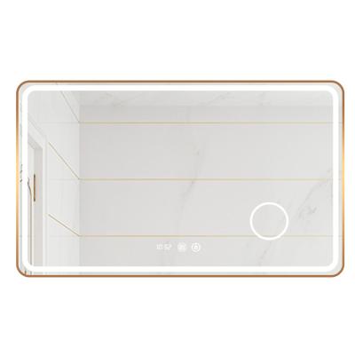 China Morden Aluminum Led Smart Wall Bathroom Touch Mirror For Makeup for sale