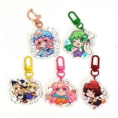 China Custom High Quality Clear Epoxy Anime Promotion Gift Acrylic Keychains for sale