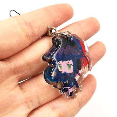 China Promotion Gift China Manufacture Custom Transparent Charm Epoxy Acrylic Glitter Sparkle Keychains for sale