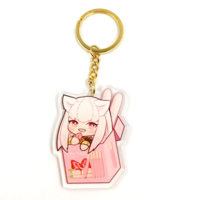 China Custom clear acrylic anime printed key chain promotion gift promotion charm for anime expo for sale