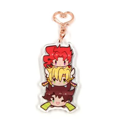 China Gifts Custom Charm Acrylic Clear Anime Printed Key Chain for sale