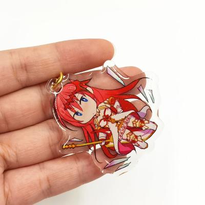 China Custom Adorable Charm Adorable Epoxy Acrylic Glitter Promotion Gift Glitter Keychains Cute Acrylic Plastic Key Chains for sale