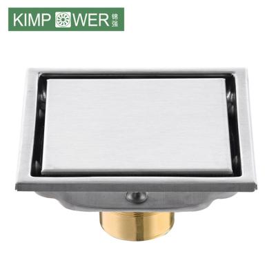 China 4 Inch Modern High Quality Square Sus304 Stainless Steel Shower Floor Drain for sale