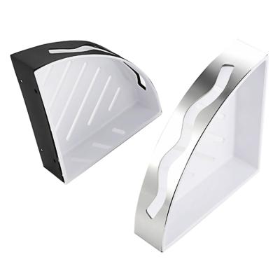 China Bathroom Shelves Stainless Steel Shelf Bracket Chrome Bathroom Corner Wall Mounted Corner Bracket for sale