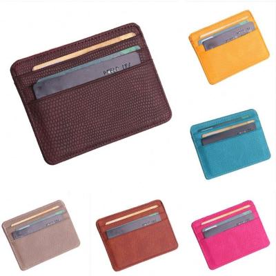 China Fashion Women's Mini Credit Card Wallet Women's Credit Card Wallet Women's Unisex Lychee Pattern Bank Card Package Coin Bag Card Holder for sale