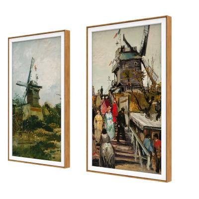 China Wooden Picture Frame 21.5/32 Inch Large Photo Frame Videos Digital Display Digital Frame With IOS For Gallery for sale