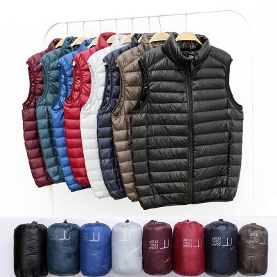 China Men's Duck Down Vest Coat Jacket Men's Autumn Winter Vest 2022 Lightweight Water Resistant Packable Stripper Reversible New for sale