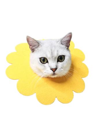 China Sustainable Sunflower Elizabeth Circle EVA Sponge Lightweight Headgear Cat dog pet anti-licking anti-scratch bite collar for sale