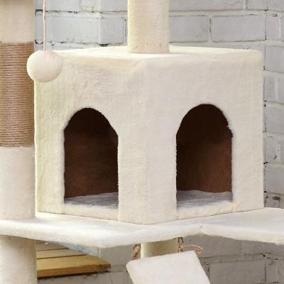 China Sustainable Wholesale2022 Pet Toy Plush Animal Wholesale Luxury Large Cat Tree Tower Houses Cratcher Climbing Pet Cat Tree for sale