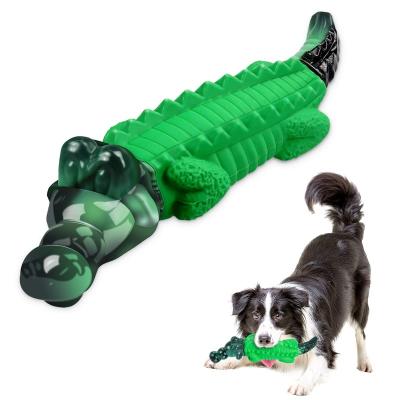 China Sustainable Nylon Toothbrush Dog Alligator Chew Toys Pet Supplies Crocodile for sale