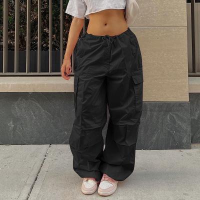 China Anti-pilling Street Loose Cargo Pants Fashion Casual Wide Leg Baggy Cargo Pants Low-Waist Trousers Large Size Slim Leggings Cargo Pants Women for sale