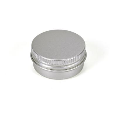 China Wholesale 10ML 35*18mm Mini Round Silver Cosmetic /Lip Balm Food Grade Aluminum Tin Jar for sale