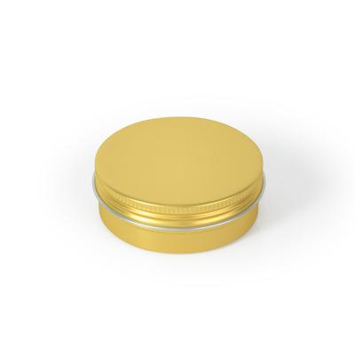 China Wholesale10ml 30ml 50ml 60ml 120ml 200ml Round Screw Cap Cosmetic Aluminum Tin Jar Gold for sale