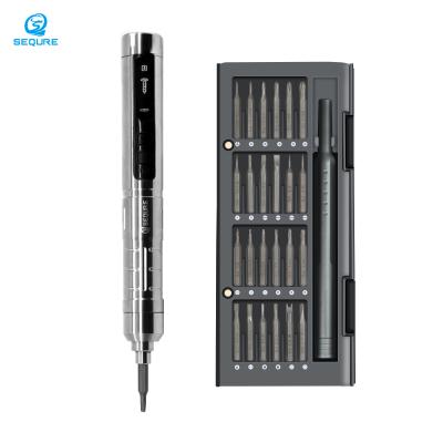 China 304 Stainless Steel SQ-ES126 New Mini Magnetic Electric Screwdriver Smart Repairtools Set with 24 Bit Screwdriver for Cell Phone Laptop Repair Tools for sale