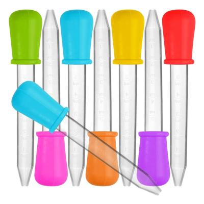 China Small Tools 5ml Lab Supplies Silicone Plastic Pipette Dropper Feeding Medicine Liquid Eye Ear Pipette Dropper School Lab Experiment Supplies for sale