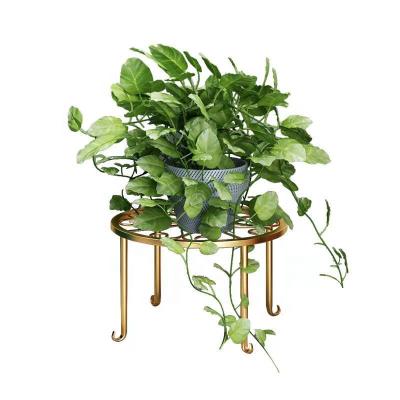 China Home Viable Art Flowerpot Coffee Iron Decoration Flower Pot Stand Rack Flowerpot Racks Planter Office Desktop for sale