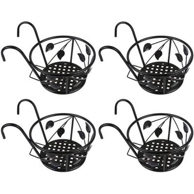 China Contemporary Round Wall Hanging Planters Metal Display Rack Indoor Indoor Plant Flower Pot Rack for sale