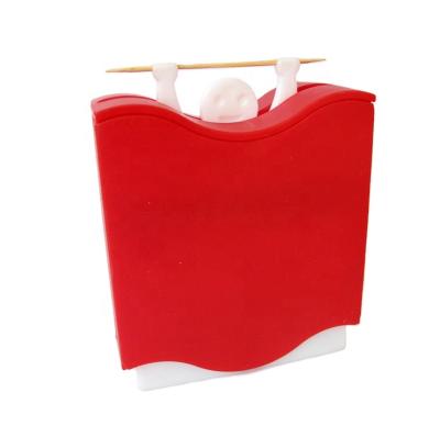 China Low Price Viable Portable Colorful Durable ABS Promotional Toothpick Storage Box for sale