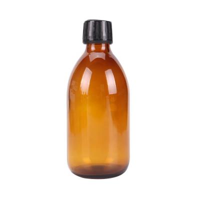 China Personal Care Cough Syrup 20ML 50ML 100ML 150ML 300ML 500ML Amber Round Pharmaceutical Glass Bottle With Plastic Cap for sale