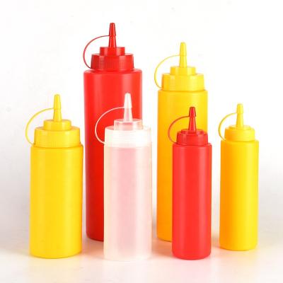 China Freshness Preservation BPA Free LDPE BBQ Cold Ketchup Bottle Sauce Refillable Plastic Condiment Dispense Squeeze Bottle for sale