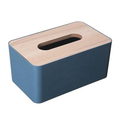 China Top Traditional Selling Products on Amazon Newest Cheap Home Bamboo Plastic Tissue Box Desk Organizer for sale