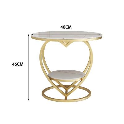 China (Other) Nordic Metal Adjustable Round Side Table Sofa Side Coffee Tables Suitable for Living Room Bedroom Bedside Bedroom for sale