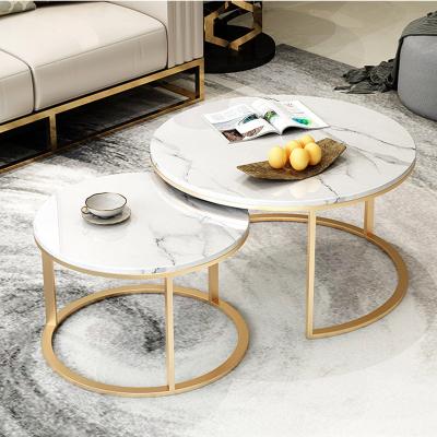 China Wholesale Modern Furniture Adjustable Nordic Marble Metal Coffee Tables Round Center Set Coffee Tables(Others) for sale