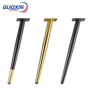 China Modern Hot Sale Custom Adjustable Gold Hardware Furniture Accessories Tapered Black Legs for sale