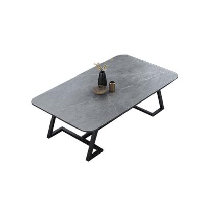 China Eco-friendly high quality modern simple rock plate stone tea table for sale