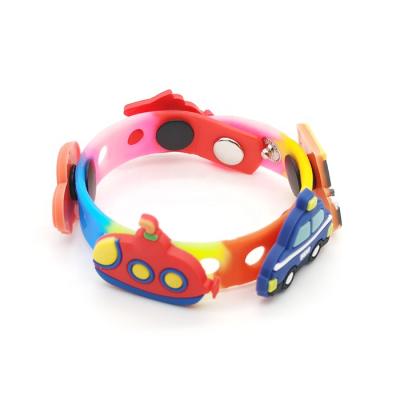 China Newest Events Promotional Product Soft PVC Rubber Shoe Charms Silicone Wristband With Difference Colors for sale