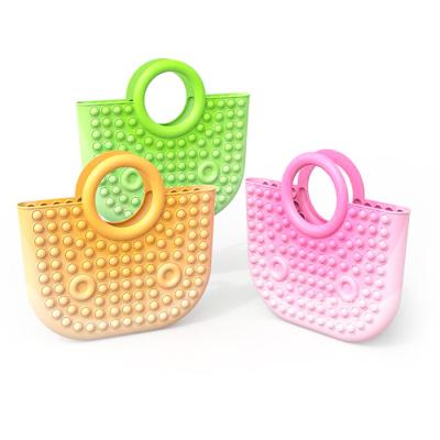 China Fashion Hot Sales Bubble Silicone Rubber Handbag Custom Products Silicone Pop Toys Promotional Handbag for sale