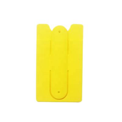 China Eco-Friendly Business Card Holder Silicone Business Card Holder Mobile Phone Bracket Back Collage Card Holder for sale