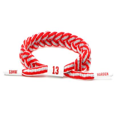 China For Sports New Sports Basketball Stars Number Star Number Adjustable Braided Bracelet Wristband for sale