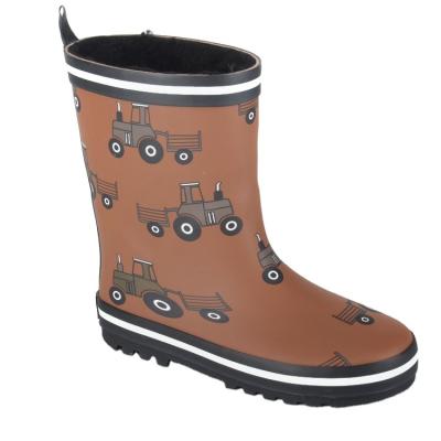 China Waterproof Baby Boy Youth Giel Smile Face Smile Face Rain Plastic Shoes Toddler Stick Boots For Kids for sale