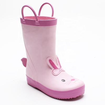 China Fashion Waterproof Children Short Cute Cartoon Printing Rubber Rain Boots for sale