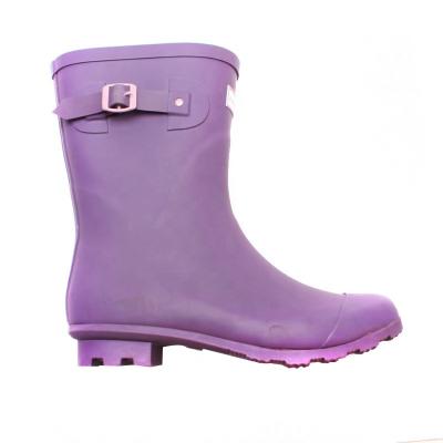 China Wholesale Fashion Waterproof Environmental Custom Print Wellington Boot With Buckles Ladies Rubber Boots Raining Boot Woman for sale