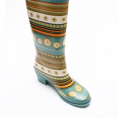 China China Ladies Sexy Women's Half Horse Rubber Rain Boots Print Knee High Red Waterproof Ladies Sexy Raincoats Fashion Wholesale for sale