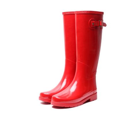 China Waterproof Popular Womenen Boots Factory Safety Rubber Boots OEM Red Rain Boots 2020 for sale