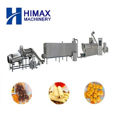 China HIMAX multifunctional puff corn snacks production line/core filling food machine/extruder puffed food snacks for sale