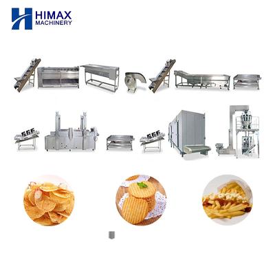 China High Efficiency Potato Chips Line Good Quality Frozen French Fries Making Production Line Potato Chips Making Machine Price for sale