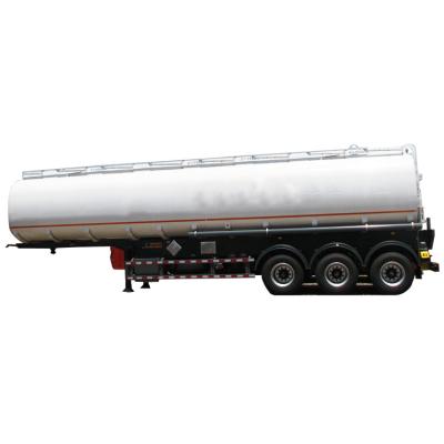 China Truck trailer Mingzhu brand transport aluminum alloy diesel fuel tank chemical sulfuric acid semi-trailer for sale